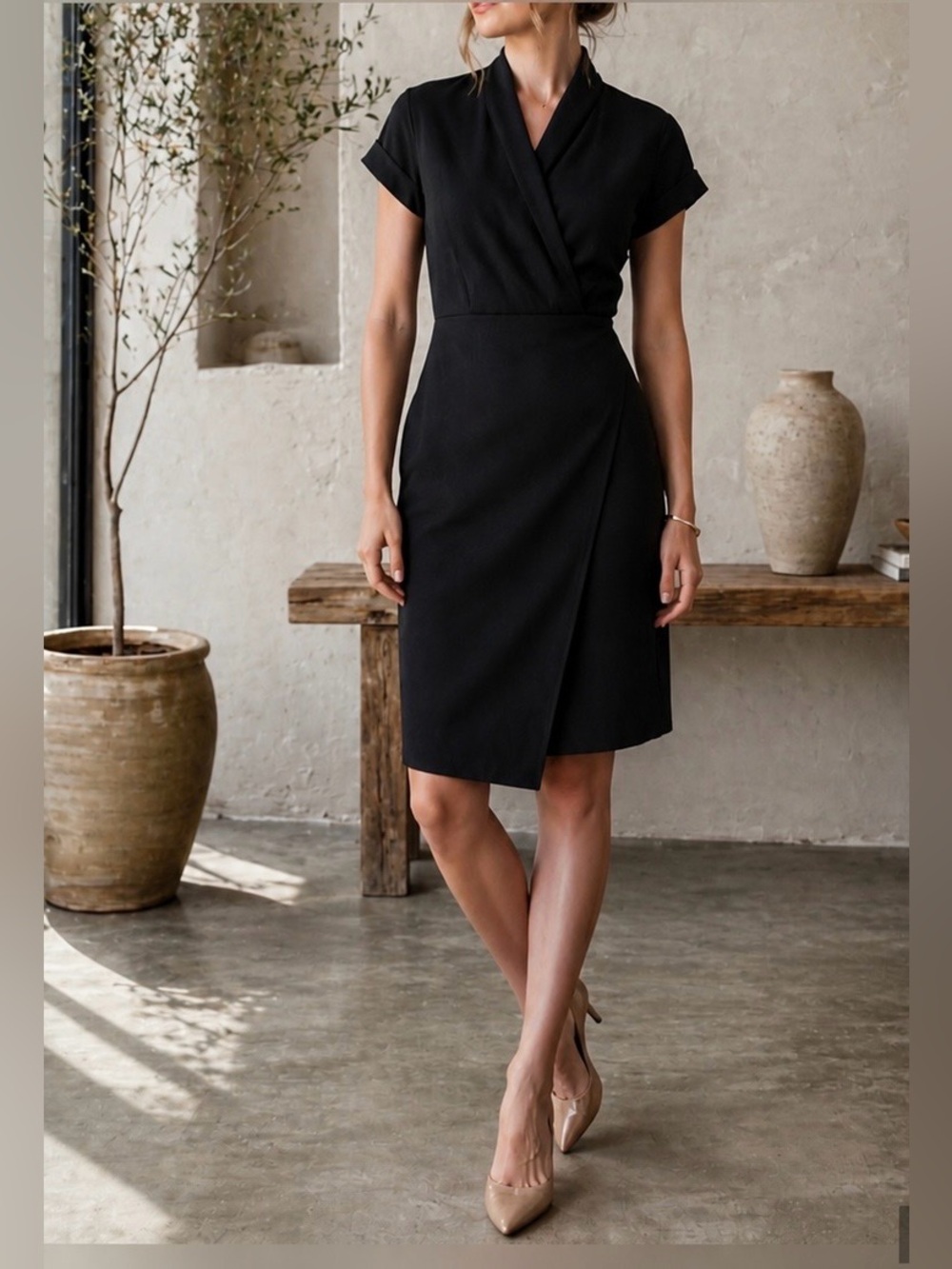M.M.LAFLEUR The Tory 4.0 Wrap Dress – Black Workwear Essential ✨